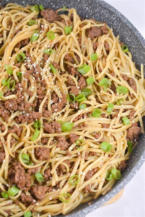 Mongolian Ground Beef Noodles A Simple and Satisfying Feast