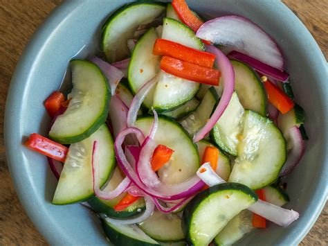 Refreshing Refrigerator Cucumber Salad